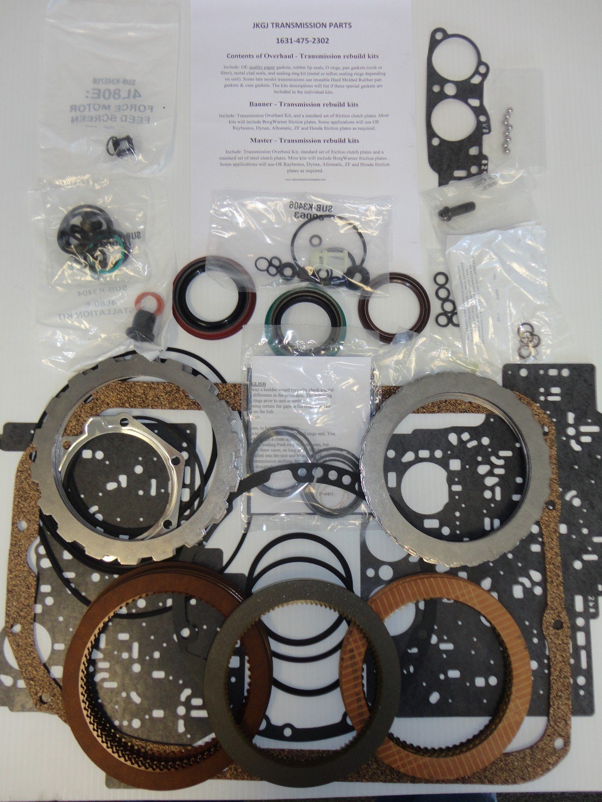 01M Transmissions Banner Kit w/ 3/4 Frictions Fits 2001–2006 VOLKSWAGEN ...